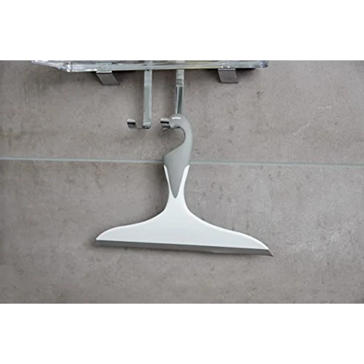 WENKO 21832100 Badezimmerwischer, Duschabzieher, 23 x 17 cm, loano grau – Bild 3