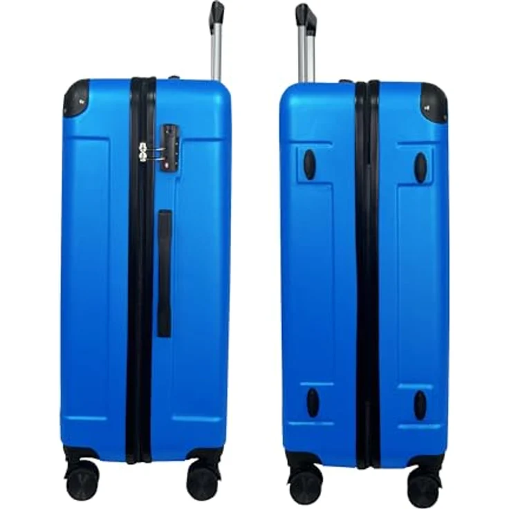 MTB Koffer Reisekoffer ABS Trolley 4 Zwillingsrollen M/L/XL oder Set, schwarz – Bild 2
