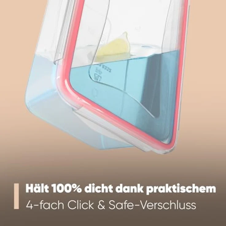 Classbach® Frischhaltedosen mit Deckel | 7er Set | 100% dicht, stapelbar, Meal Prep-freundlich | C-FHD 4008 K – Bild 2