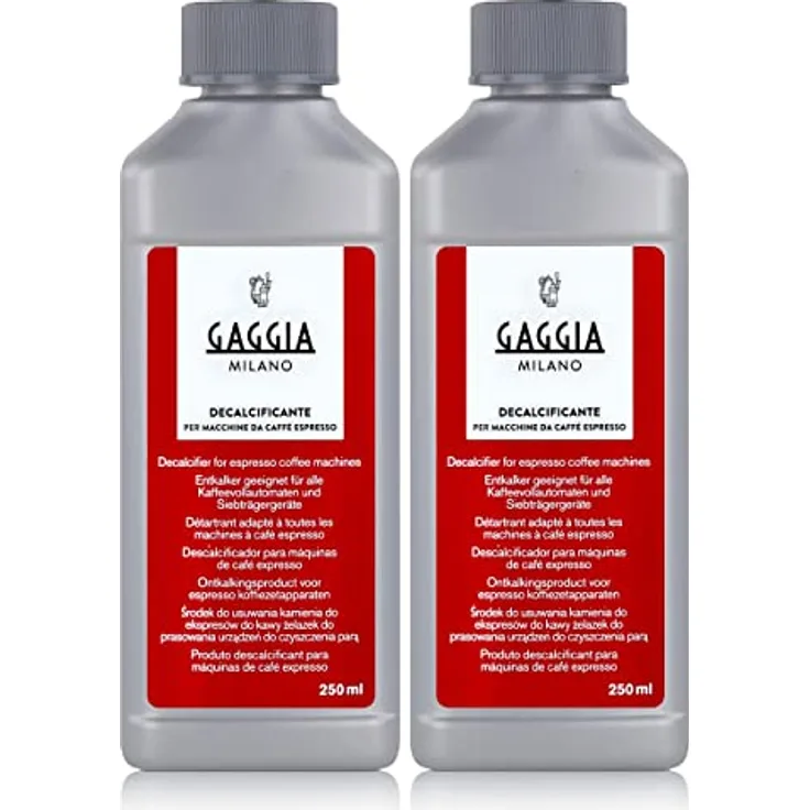 Gaggia Decalcifier Descaler Solution, 2 x 250 ml, Entkalkungsflüssigkeit für Kaffeemaschinen