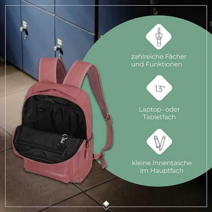 travelite Kick Off Rucksack 40 cm, rose – Bild 6
