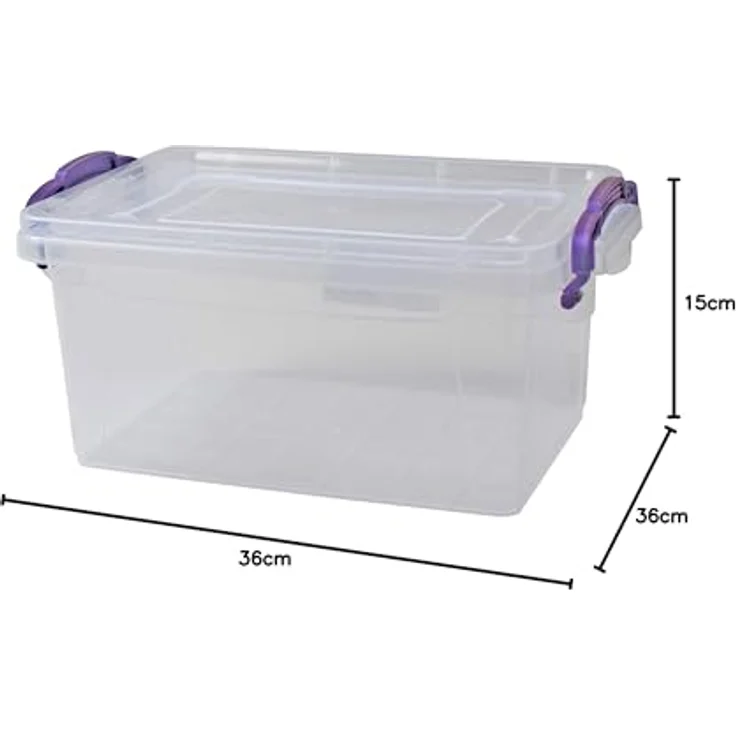 Centi Box mit Deckel und Griffen - 8,5 Ltr. Lebensmittelechte Clearbox, stapelbar, Kunststoff PP (Polypropylen) – Bild 2