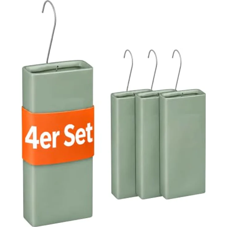 relaxdays Luftbefeuchter Heizung 4er Set, 0.4 l Wassertank, passiv, dekorativ, Türkis – Bild 1