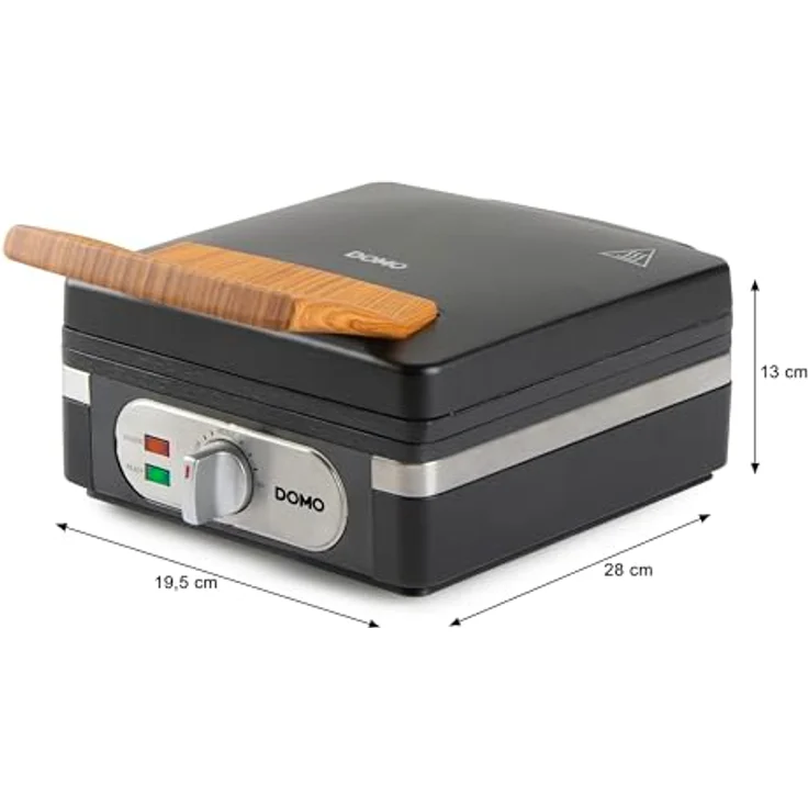 DOMO DO9275W Waffeleisen, 1400 W Leistung, PFAS-freie keramische Antihaftbeschichtung, schwarz – Bild 6