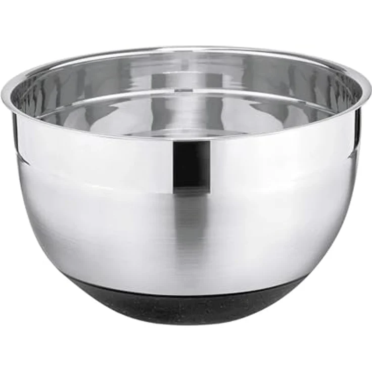 Weis Edelstahlschüssel 1,5 L mit Silikonboden, Silber, Durchmesser 16 cm – Bild 1