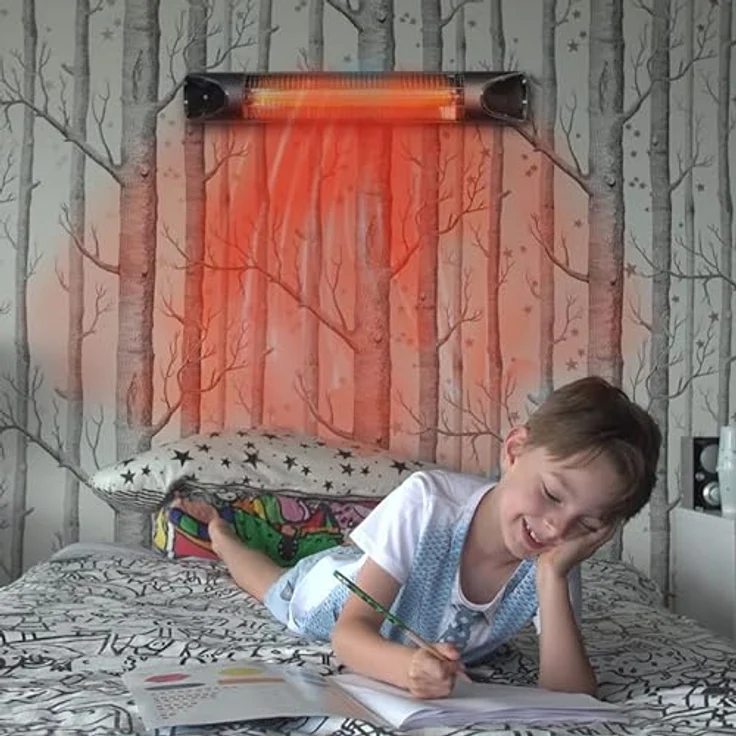 LIVINGTON Instant Heater – Infrarotheizung für schnelle Wärme ohne Energieverlust – Heizstrahler mit Timer & Fernbedienung – auch als Terrassenheizstrahler im Außenbereich – Bild 5