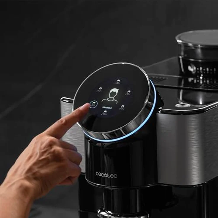 Cecotec Cremmaet Spin, Kaffeevollautomat mit integriertem Mahlwerk, 1,5 L Wassertank, 19 Bar Pumpendruck, Schwarz – Bild 3