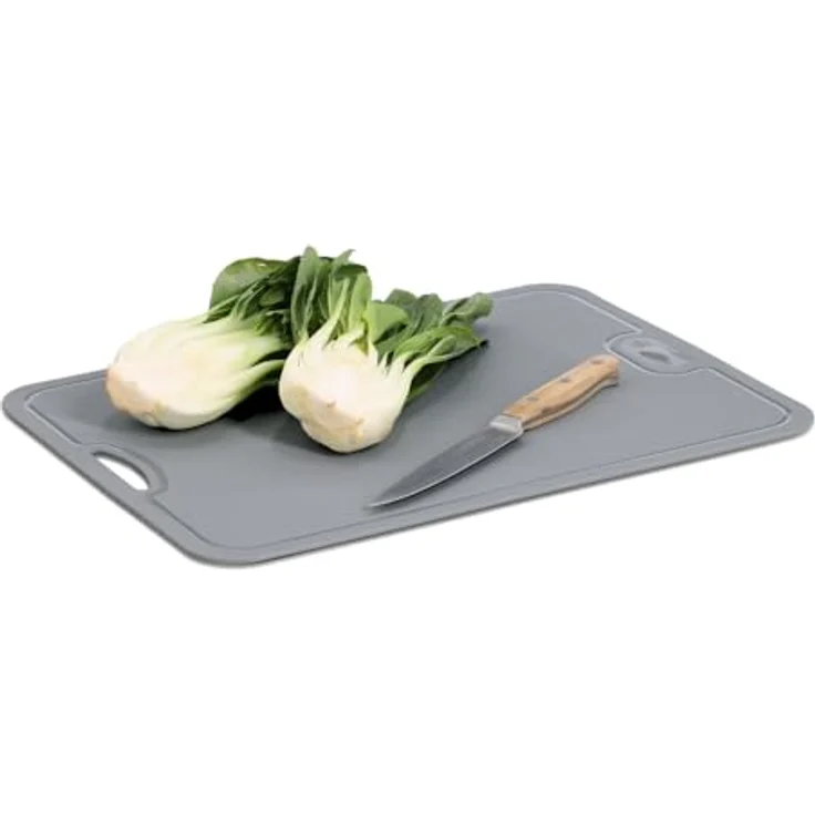 ZELLER 26171 Schneidematte, Kunststoff, hygienisch, kratz- und abriebfest, grau – Bild 1