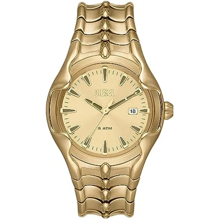 Diesel Herrenuhr Vert quarz/3-Zeiger datum Uhrwerk 44mm Gehäusegröße mit einem Edelstahlarmband DZ2186