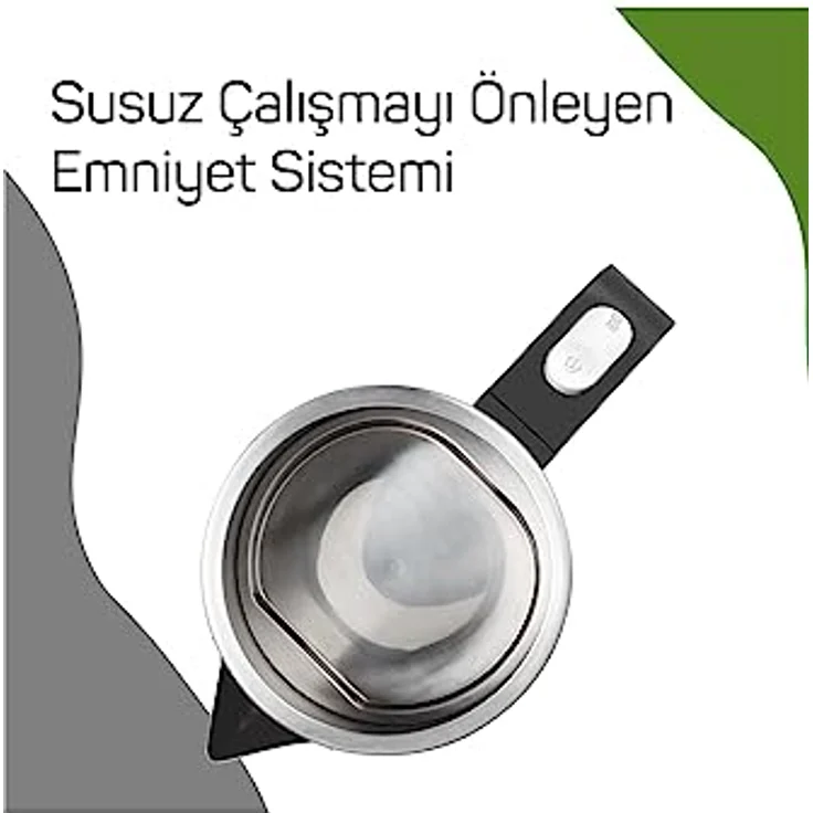 Arzum AR3129 Deminde Teekocher, Edelstahl, 1,8 L Wasserkessel, 1 L Stahlteekanne, Teefilter aus Edelstahl, Teekanne, Tee Maschine, Tea Maker, – Bild 4