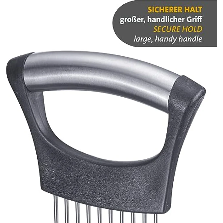 Westmark Restehalter und Schneidhilfe – praktische Schneidehilfe als Finger- und Handschutz, ideal zum Schneiden von Brot, Fleisch und anderen Lebensmitteln – ABS, Edelstahl – Bild 4