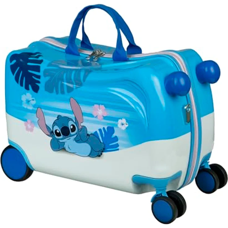 Lilo & Stitch Reise-Trolley Ride-on Koffer, handgepäcktauglich mit Sitzfunktion und geräumigem Innenfach – Bild 1
