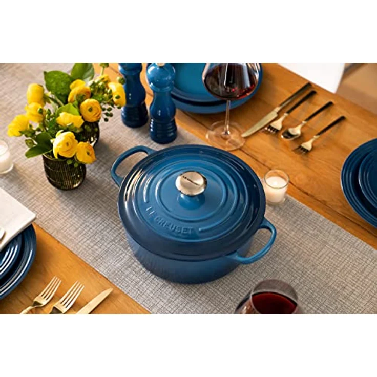Le Creuset Signature Gusseisen-Bräter mit Deckel, Ø 28 cm, Rund, Für alle Herdarten und Induktion geeignet, Volumen: 6,7 l, Marseille – Bild 6