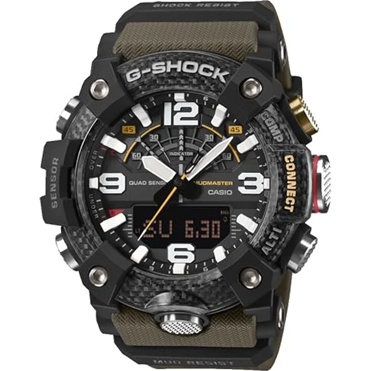 Casio G-Shock GG-B100X-1A3ER Mudmaster, Multifunktionale Armbanduhr mit digitalen Kompass, Höhenmesser, Barometer und Thermometer, schwarz – Bild 1