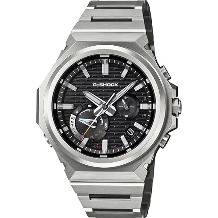 Casio G-Shock G-Steel GST-B1000D-1AER, Solar-Quarzuhr aus Edelstahl mit Bluetooth-Verbindung, Silber/Schwarz