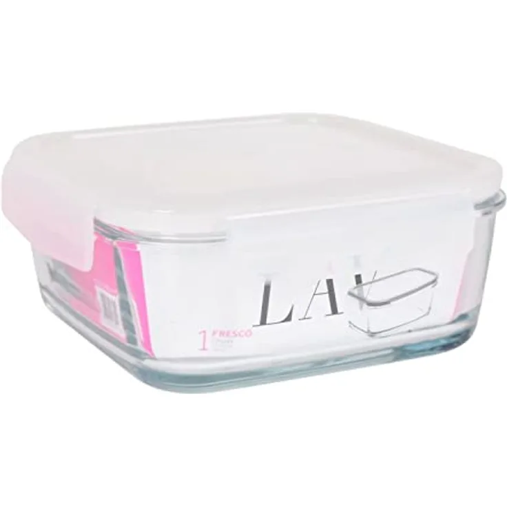 Lav S2210398 Quadratische Lunchbox mit Deckel, Kunststoff