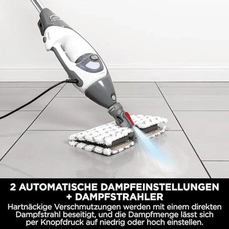 Shark Boden- & Hand-Dampfreiniger S6005EU Dampfmopp Weiß Grau Multi-Funktionsgerät – Bild 5
