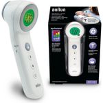 Braun Stirn-Fieberthermometer ThermoScan 7 Fieberthermometer, No touch & touch Thermometer mit Age Precision®