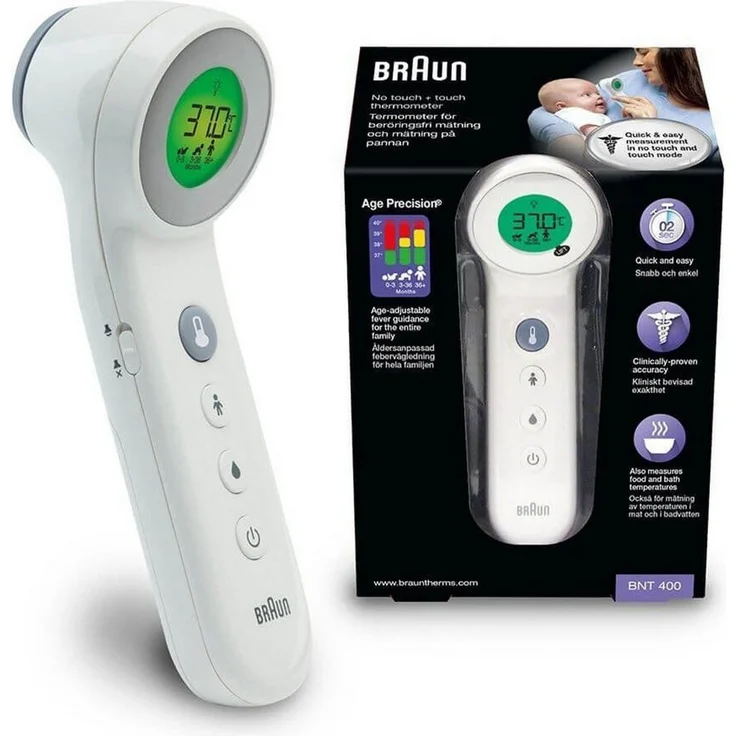 Braun Stirn-Fieberthermometer ThermoScan 7 Fieberthermometer, No touch & touch Thermometer mit Age Precision® – Bild 1