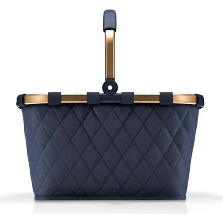 reisenthel carrybag Einkaufskorb mit Henkel Einkaufstasche Shopping Tragetasche frame rhombus midnight gold – Bild 2