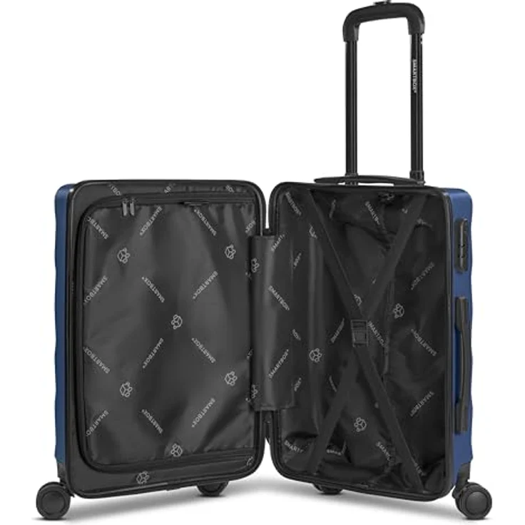 Smartbox Edition 03, 4-Rollen Kabinentrolley 55 cm, Blau, aus robustem ABS mit Zahlenschloss und Wäschefach, (41 l) – Bild 5