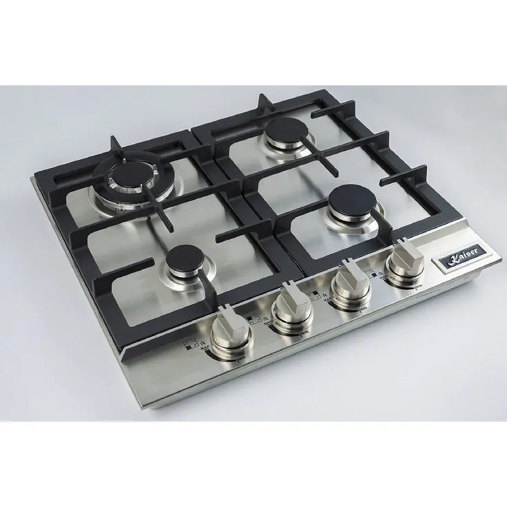 Kaiser KG 6357 Turbo, Einbau Gaskochfeld 60 cm mit 3,8 kW Turbo-Brenner, Edelstahl, Erdgas/Flüssiggas