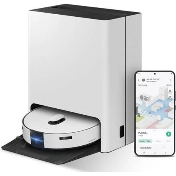 Samsung VR7MD96514G, Staubsauger Roboter in Grau-Schwarz, mit 6000 Pa Saugkraft, 180 Minuten Laufzeit und Smart Home-Kompatibilität