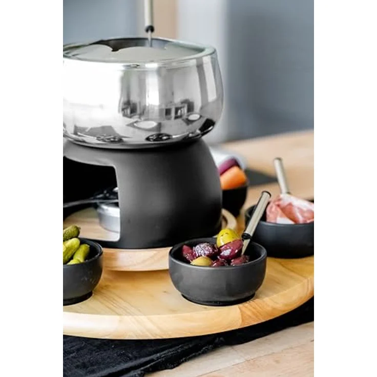 Master Class Artesa Party-Fondue-Set 6 Personen - E-S-Keramik-Holz – Bild 4