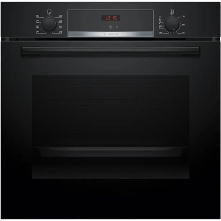 Bosch HBA553BA3F, Serie 4 Backofen, Einbaugerät, 71 l Volumen, 5 Kochmodi, EcoClean, Schwarz