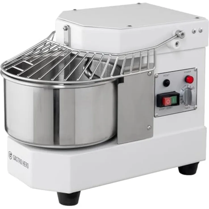 GastroHero Teigknetmaschine ECO 8, 8 Liter, 230 V, fester Kopf, kompaktes Design für Pizzerien, 700 W