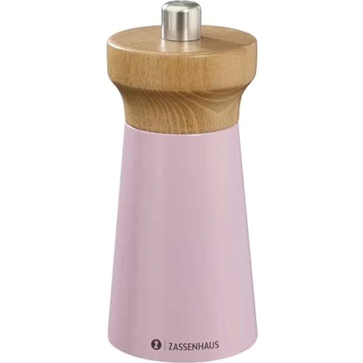Zassenhaus Pfeffermühle WESTERLAND lotus | lackiertes Buchenholz | Mühlenkopf aus Buchenholz | mit stufenlos verstellbarem Hochleistungs-Keramikmahlwerk | Gewürzmühle für Pfeffer| 12 cm, Ø 5,4 cm – Bild 1