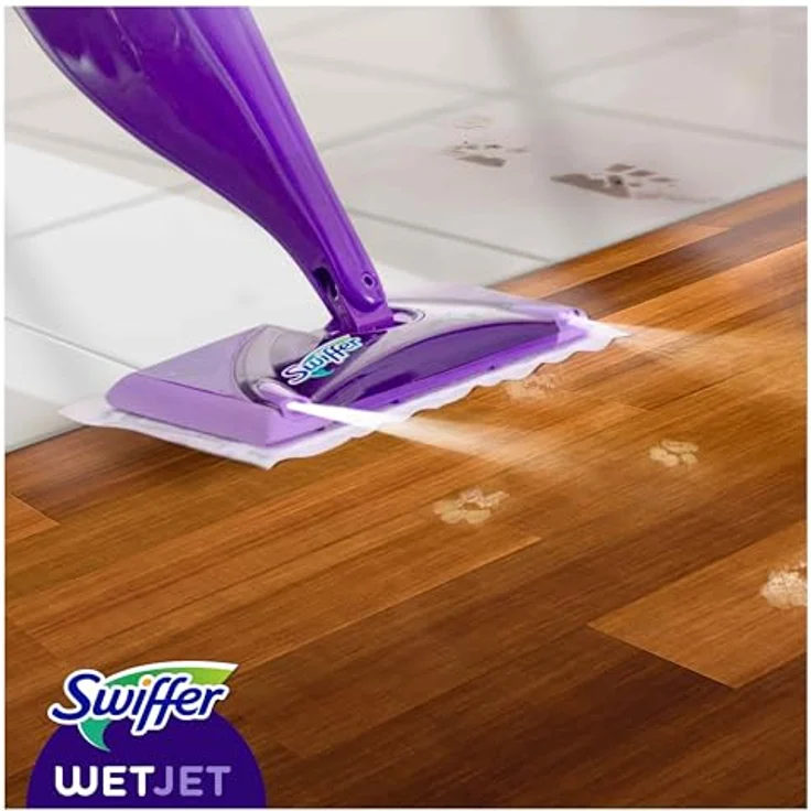 Procter & Gamble Swiffer WetJet Nachfüllpackungen, Bodenwischer-Set für verschiedene Oberflächen, hygienisch und staubbindend – Bild 4