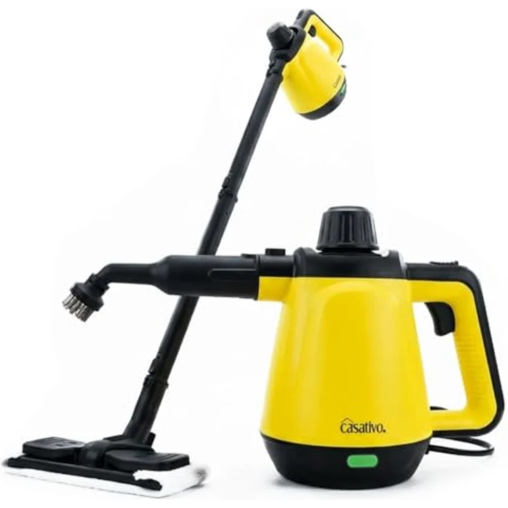 Casativo Premium Dampfreiniger, mobil, 3,5 bar, 1.200W, 16 Zubehörteile, hygienisch ohne Chemie, für Küche, Bad, Möbel und Autos – Bild 1