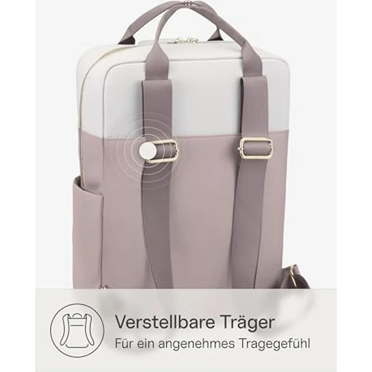Kapten & Son Bergen City Rucksack, 33,5 cm, aus 100% PET, in dusty rose – Bild 3