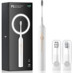 usmile Sonic Elektrische Zahnbürste Schallzahnbürste, USB-aufladbar Schall Elektrische Zahnbürste mit Smart Timer und 3 Modi, 4 Stunden Aufladung für 180 Tage Nutzung, P1 Weiß