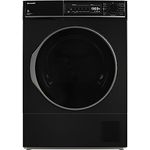 Sharp KD-ROHB8GBA+++-DEWärmepumpentrockner / A+++ / 8 kg / 15 Programme inkl. 30 min Kurzprogramm / BubbleDrum-Schontrolmmel mit LED-Trommelbeleuchtung / Ablaufschlauch / Schwarz