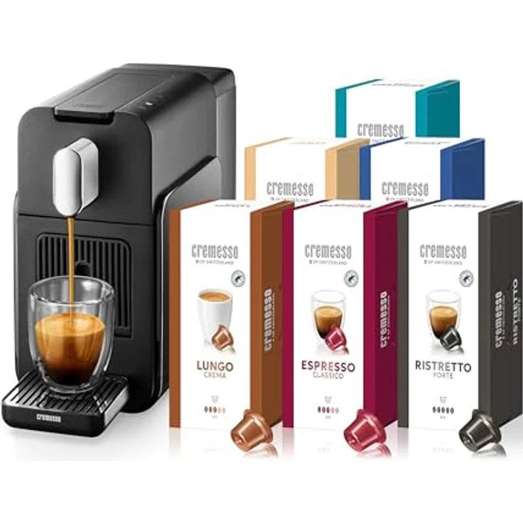 CREMESSO Kaffeekapselautomat Cremesso Brava Graphite Black mit XL Wassertank und 19 bar Druck – Bild 7