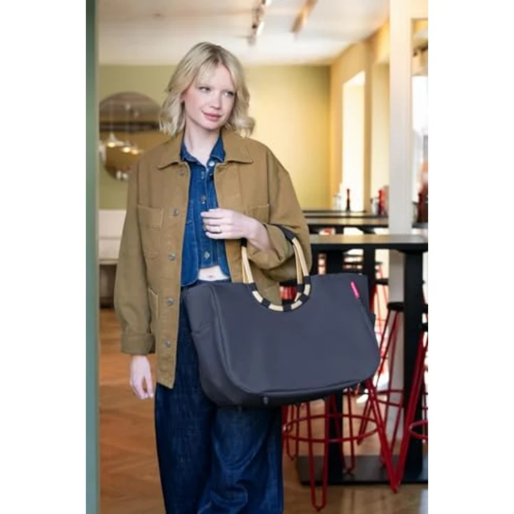 reisenthel Loopshopper L, Einkaufstasche 46 cm mit robustem Hauptfach und gepolsterten Tragegriffen, blau – Bild 8