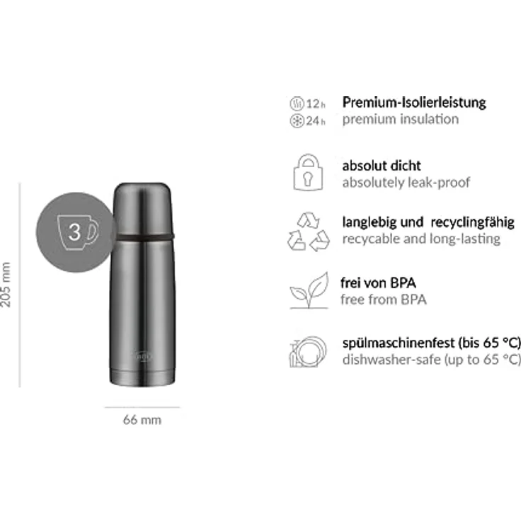 alfi Thermosflasche, Edelstahl, Cool Grey, 0,35 Liter – Bild 8