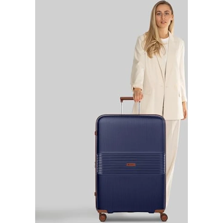 Farmhood Edition großer Hartschalen Check-in Koffer, XL Trolley 50 x 32 x 76 cm, erweiterbar von 114 auf 120 Liter, ultra-leicht 4,5 kg, mit TSA-Schloss und Doppelrollen – Bild 5
