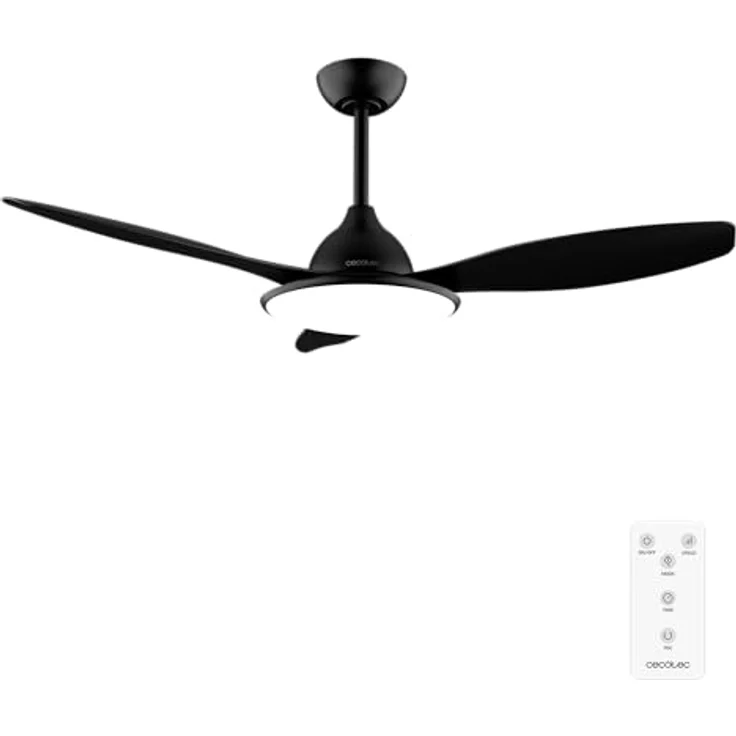 Cecotec EnergySilence 4800 Light Black, Deckenventilator mit 36W LED-Licht, DC-Motor, 48 Zoll, Fernbedienung, Timer, 6 Geschwindigkeiten, 3 Klingen – Bild 1