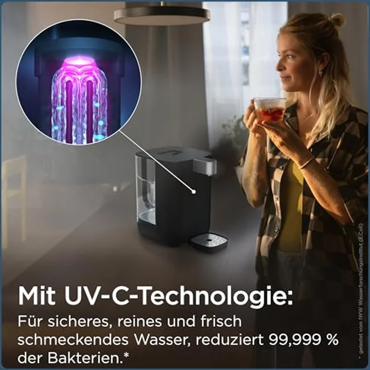 BRITA Cube – All-in-One Wasserfilter mit UV-C-Technologie, einstellbarer Temperatur bis 95 °C, und MAXTRA PRO EXTRA KALKSCHUTZ für reines, bakterienfreies Wasser und verlängerte Gerätelebensdauer – Bild 5