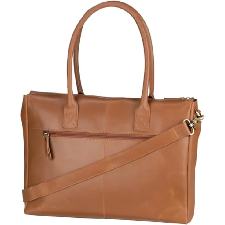 Burkely Vintage Valerie, Handtasche für Laptop bis 15,6 Zoll, braun, mit gepolstertem Fach und mehreren Reißverschlussfächern – Bild 2