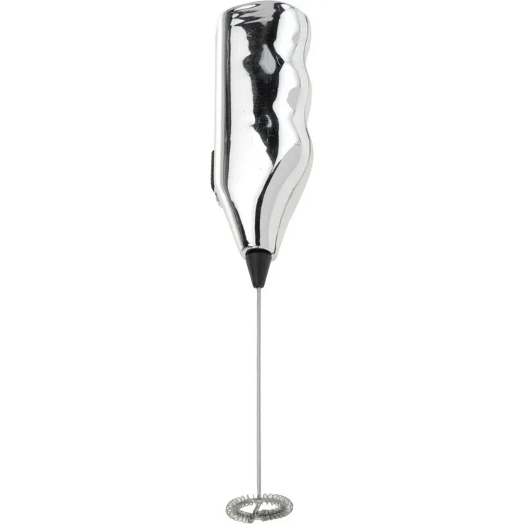 Koopman Milchaufschäumer, elektrischer Milchschäumer aus Edelstahl, Silber, batteriebetrieben, 20 cm