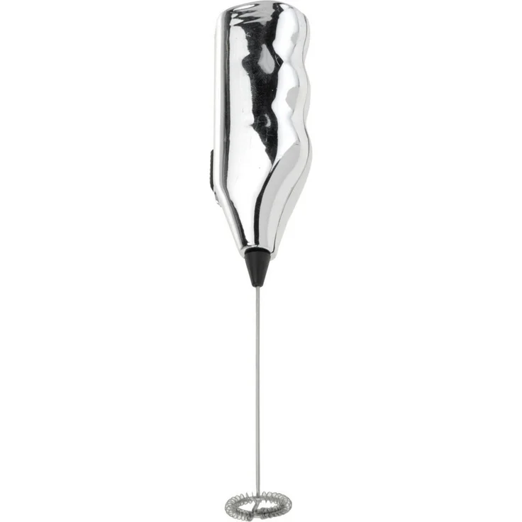 Koopman Milchaufschäumer, elektrischer Milchschäumer aus Edelstahl, Silber, batteriebetrieben, 20 cm