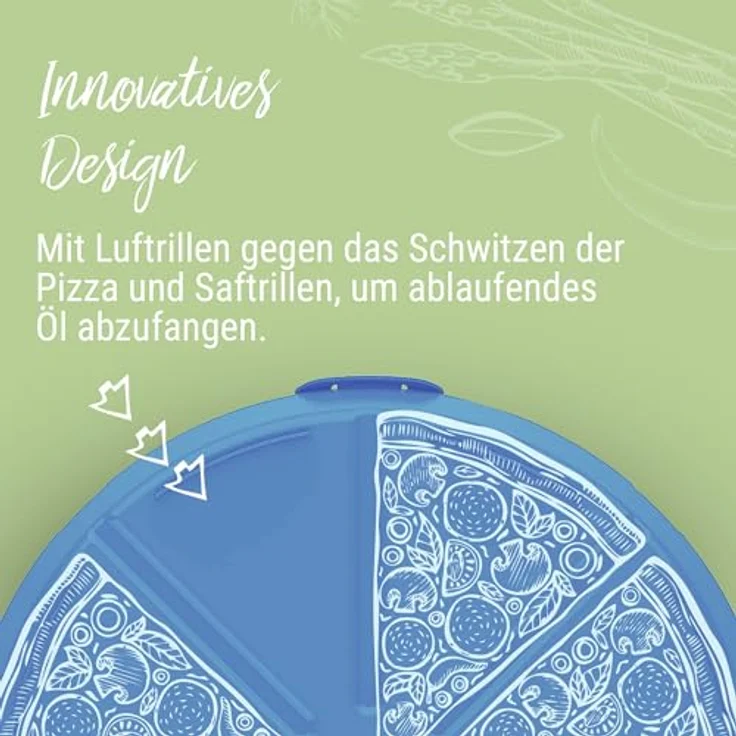elasto Vorratsdose Pizzabox "ToGo", wiederverwendbar und BPA-frei, für Spülmaschine geeignet, umweltfreundlich – Bild 3