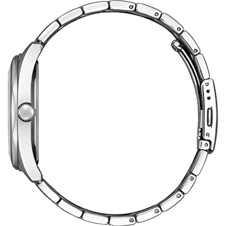 CITIZEN Analog Herrenuhr mit gelbem Zifferblatt, Grau, Japanisch - Quarzwerk, leuchtende Zeiger, wassergeschützt 5 ATM – Bild 3