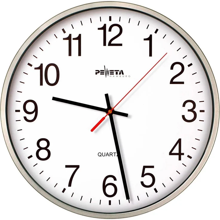 Peweta Wanduhr Peweta (25 cm) aus Kunststoff, Ø 25,0 cm