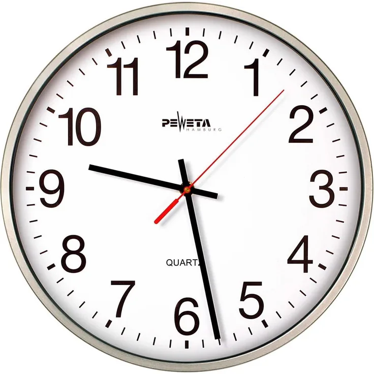 Peweta Wanduhr Peweta (25 cm) aus Kunststoff, Ø 25,0 cm