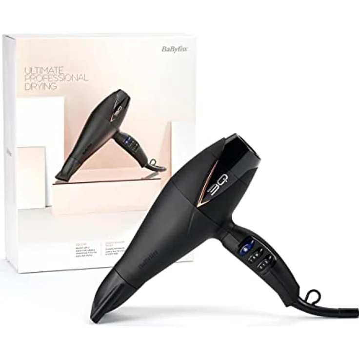 BaByliss 3Q Profi-Haartrockner, Intelligenter digitaler Motor, super Ionic Disziplinen, ultraleicht, weiß – Bild 3